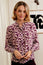 Cosima Viscose Crepe Printed Shirt | Animal Ikat Fig