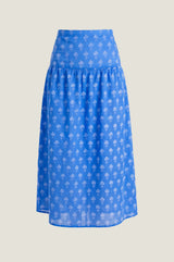 Dropped Waist Skirt | Blue/White