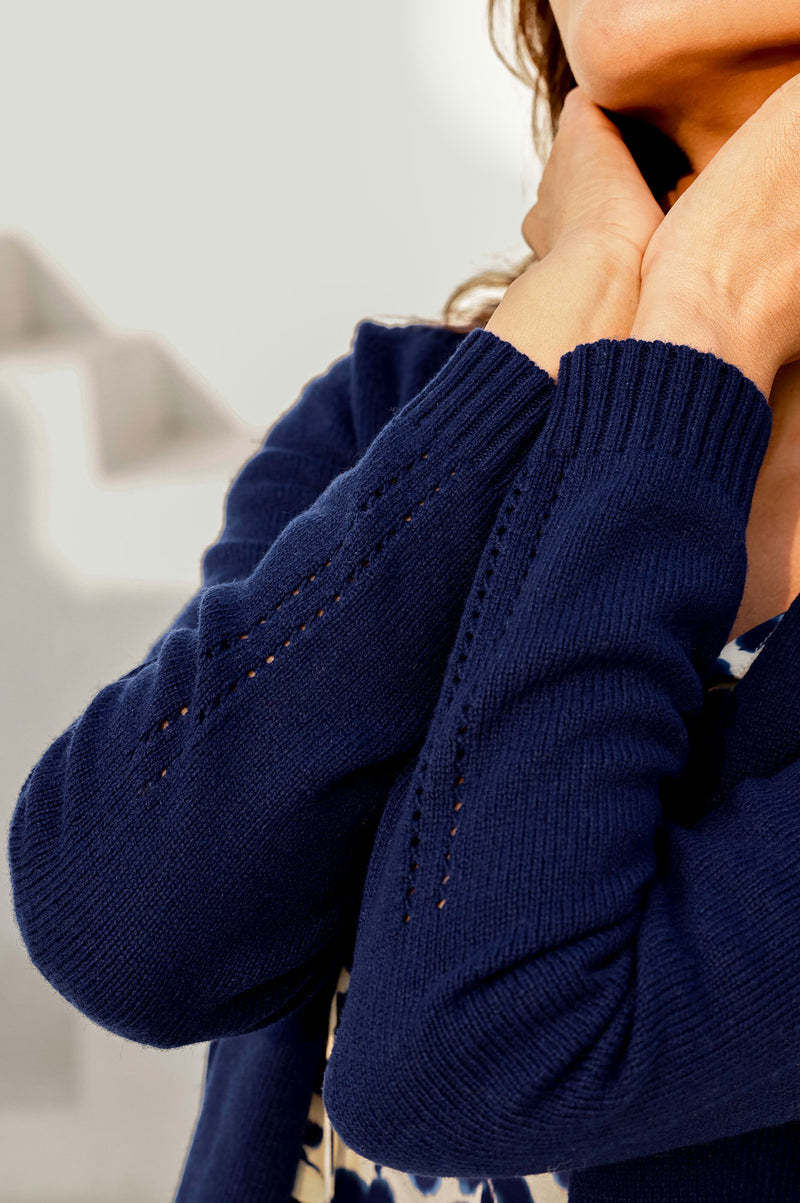 Merino Cardigan & Blossom Dress
