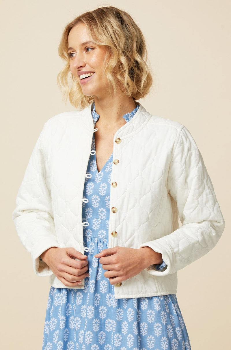Womens cotton quilted jacket new arrivals