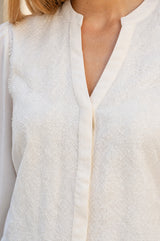 Rosemary Lace Front Blouse | Cream