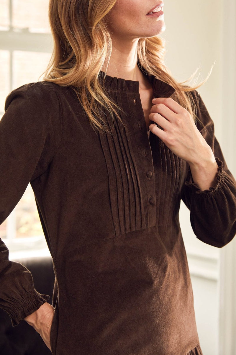 Aspiga Ladies Sustainable Stema Mini Cotton Corduroy Mini Dress