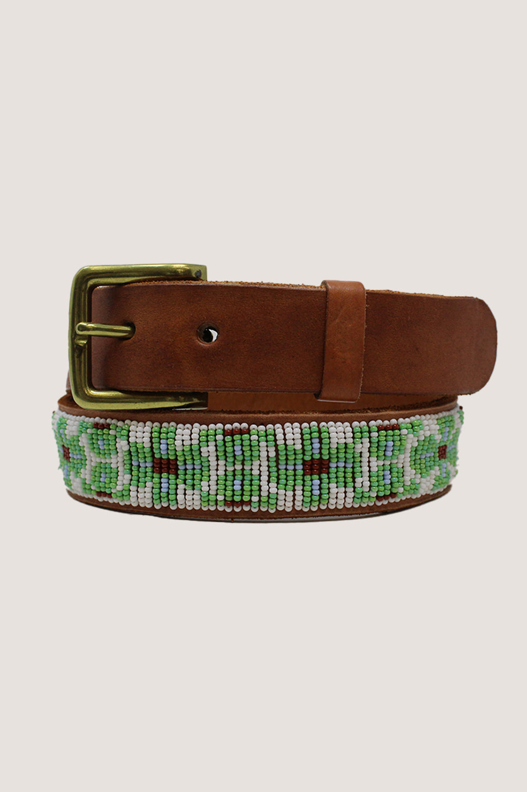 Flower Belt White Green