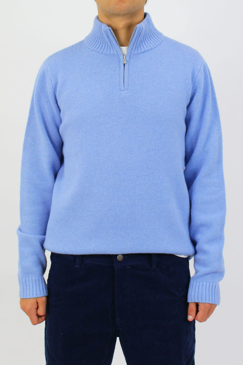 Men's Quarter Zip Jumper | Blue/Navy