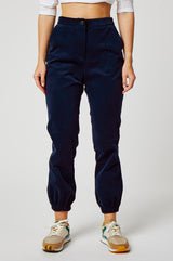 Stretch Corduroy Cuffed Jogger | Atlantic Blue