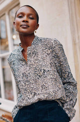 Samantha Blouse | Lamu Beige/Gold
