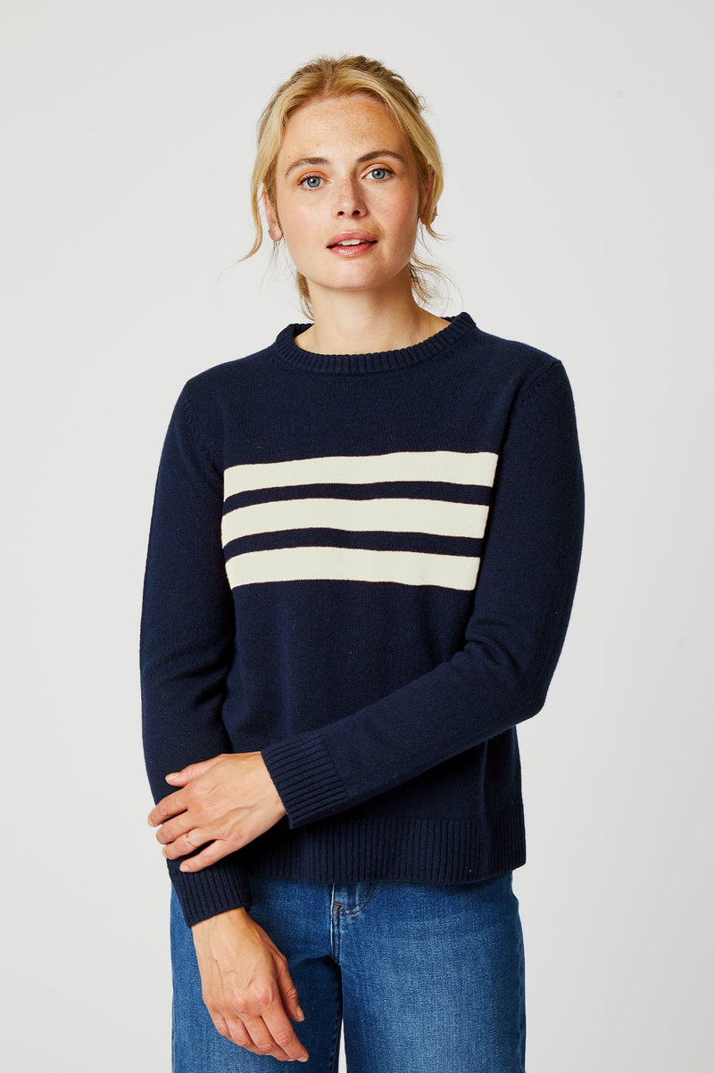 Cali Jumper | Navy/Cream