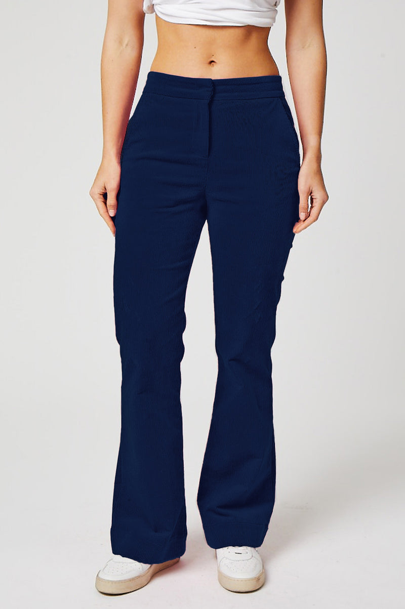 Charlie Stretch Corduroy Trousers | Atlantic Blue