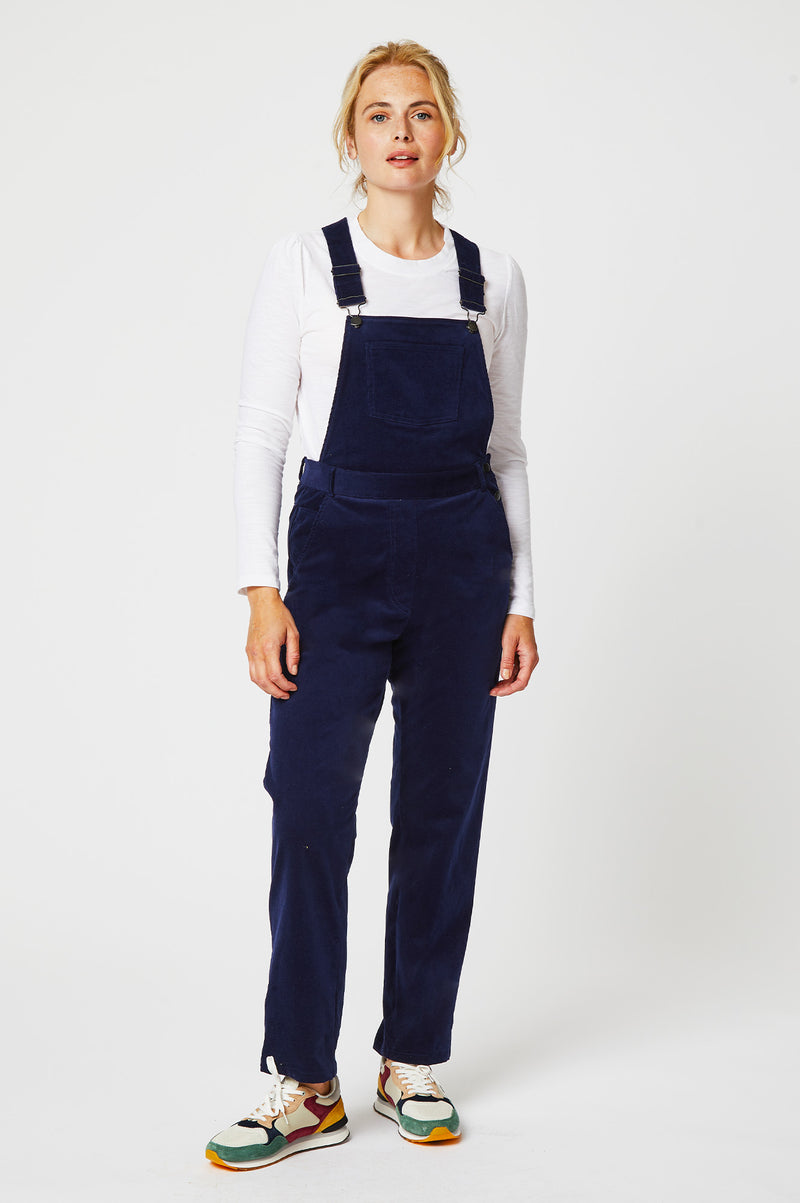 Stretch Corduroy Dungarees | Atlantic Blue