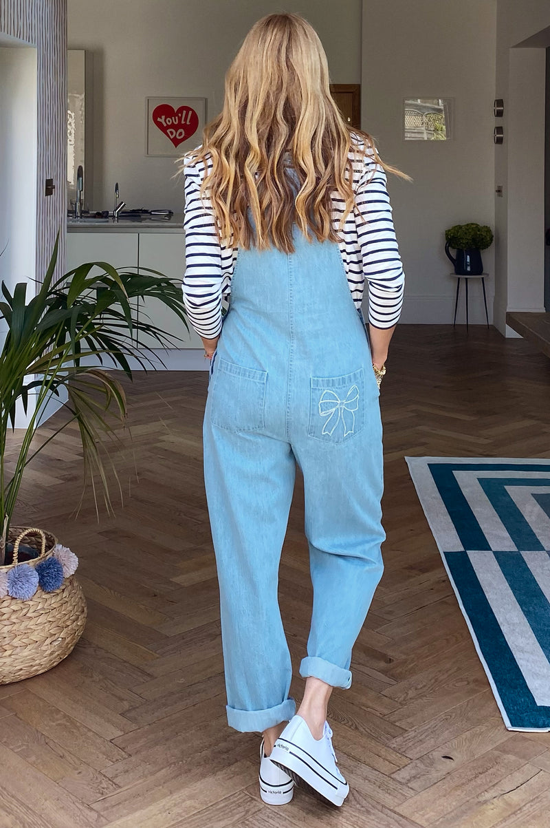 Blue denim hot sale dungarees