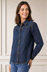 Western Denim Blouse | Indigo