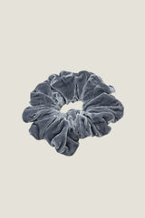 Product photo of the Aspiga Velvet Scrunchie in Grey/Blue