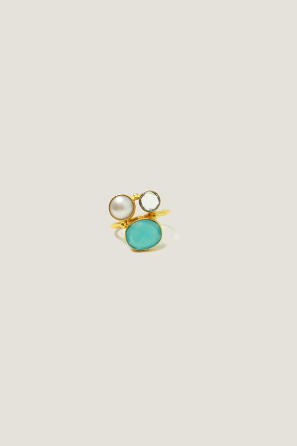 Three Stone Ring | Aquamarine