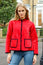 Velvet Quilted Jacket | Red/Navy