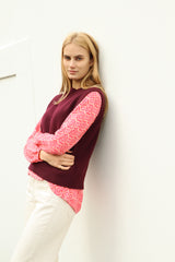 Clea Blouse | Flower Tile Orange/Pink