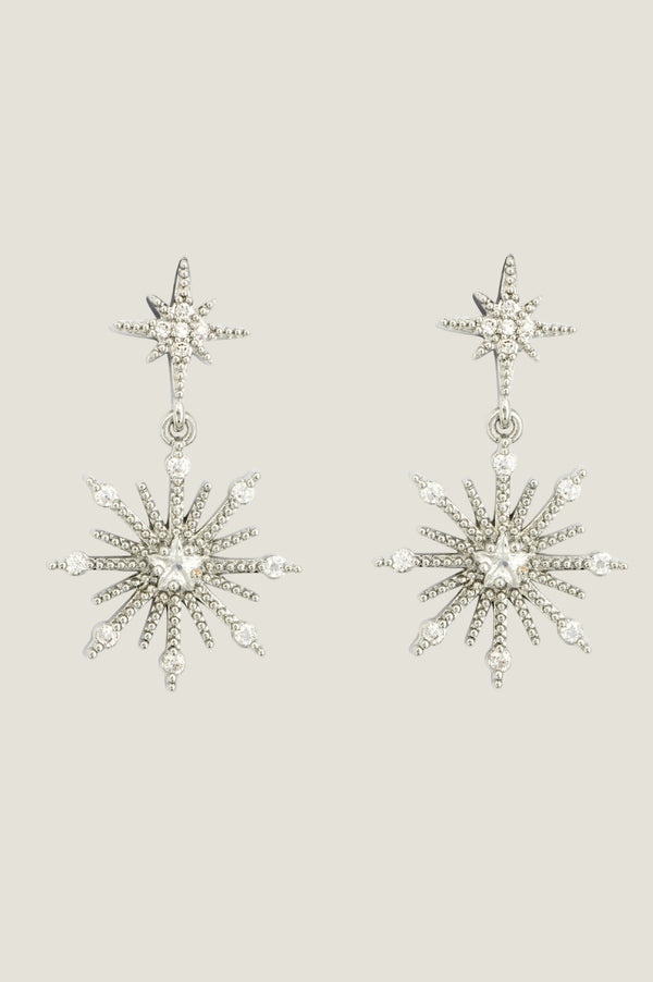 ASHIANA Northern Star Earrings | Silver