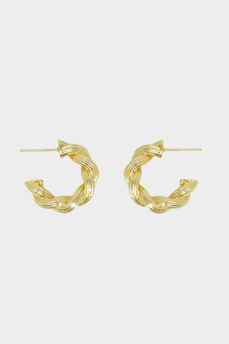 Chunky Swirl Hoops | Gold