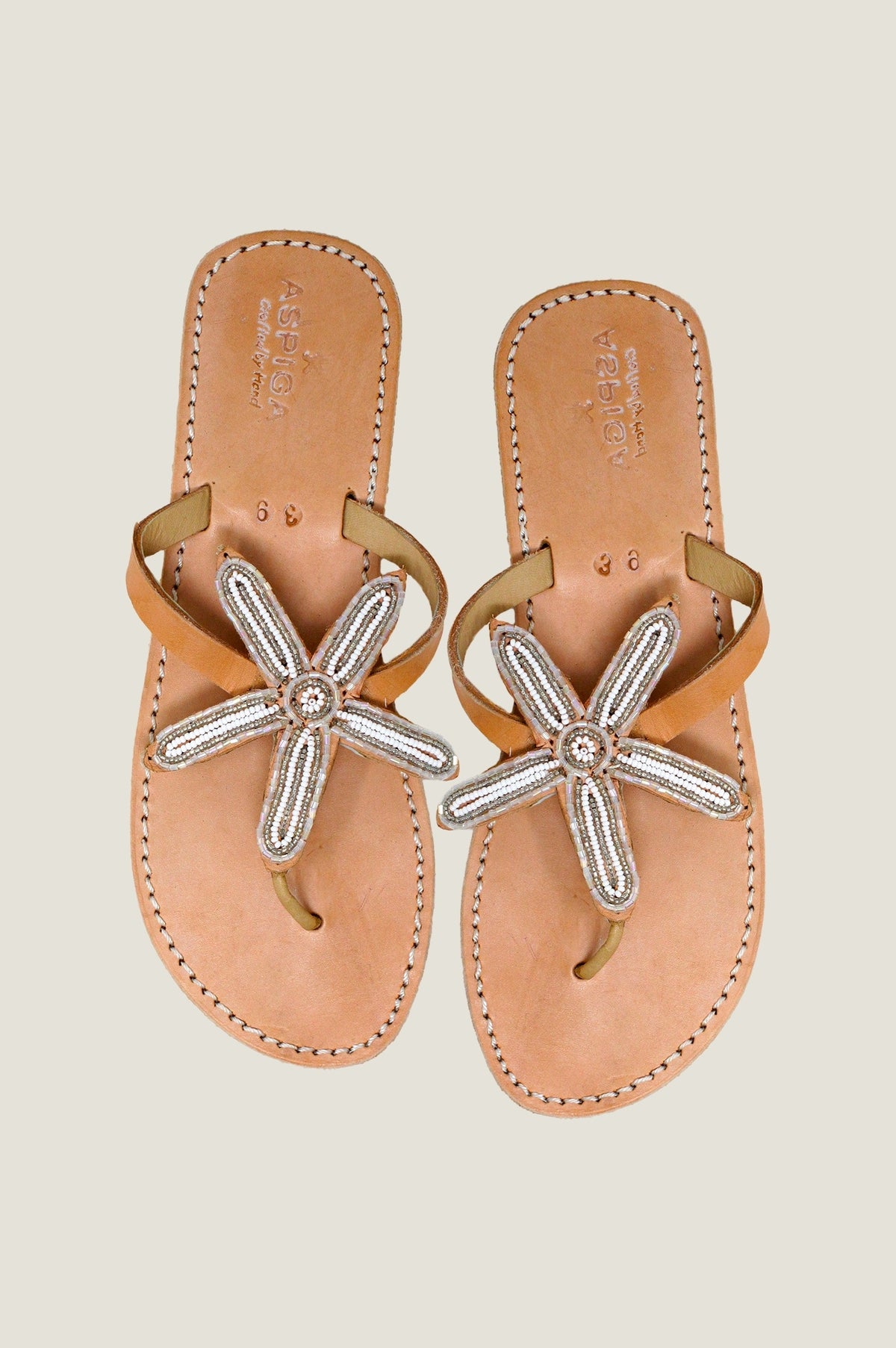 Flower Star Sandals White/Silver