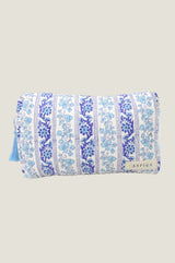 Medium Wash Bag | Linear Botanical Blue