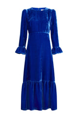 Victoria Velvet Dress | Azure Blue