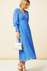 Long Sleeve Sally Anne Dress | Blue/Pink