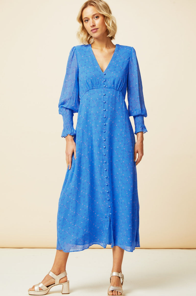 Long Sleeve Sally Anne Dress | Blue/Pink