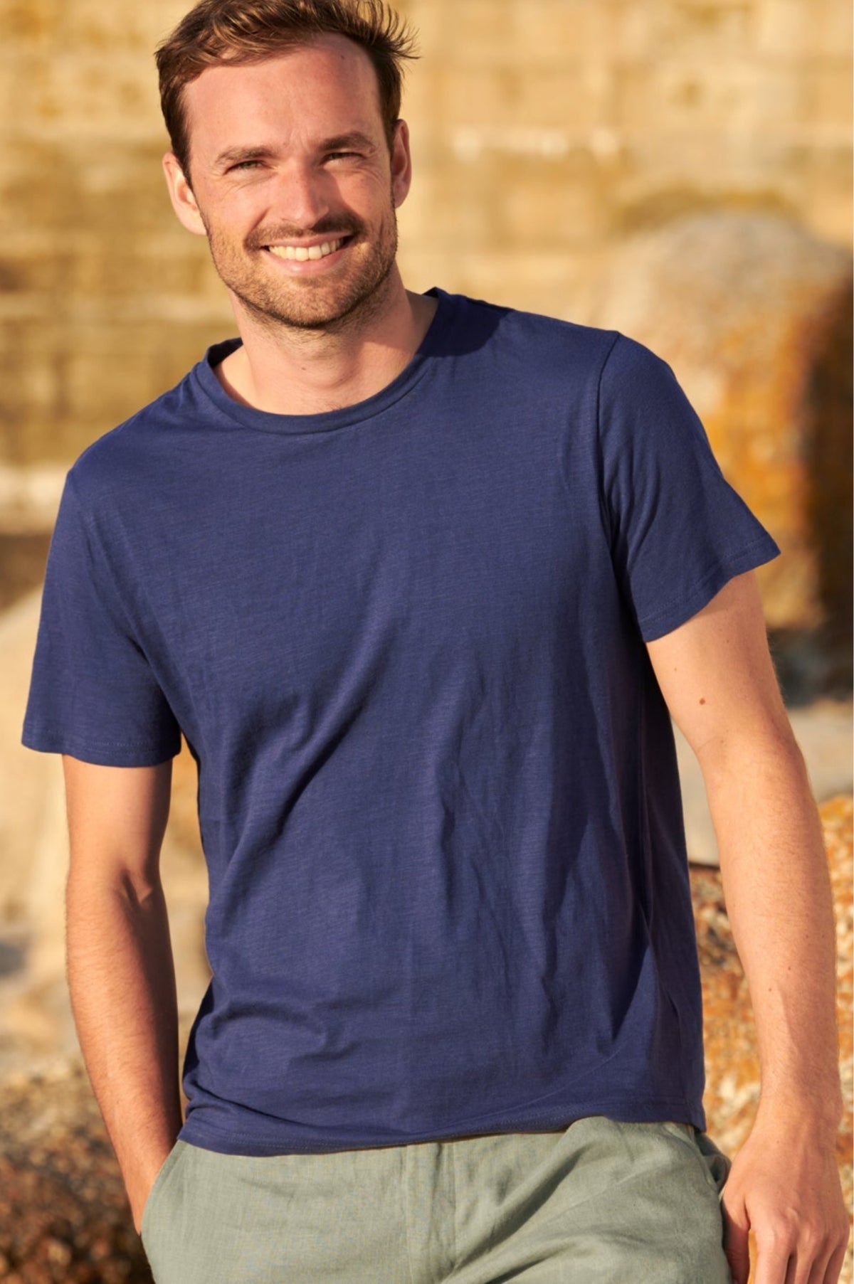 Men's Crew Neck T-Shirt Navy