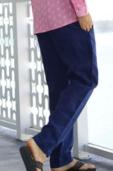Men's Premium Linen Trousers | Navy