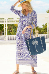 Mykonos Maxi Dress | White/Navy
