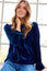 Victoria Velvet Top | Blue Sapphire