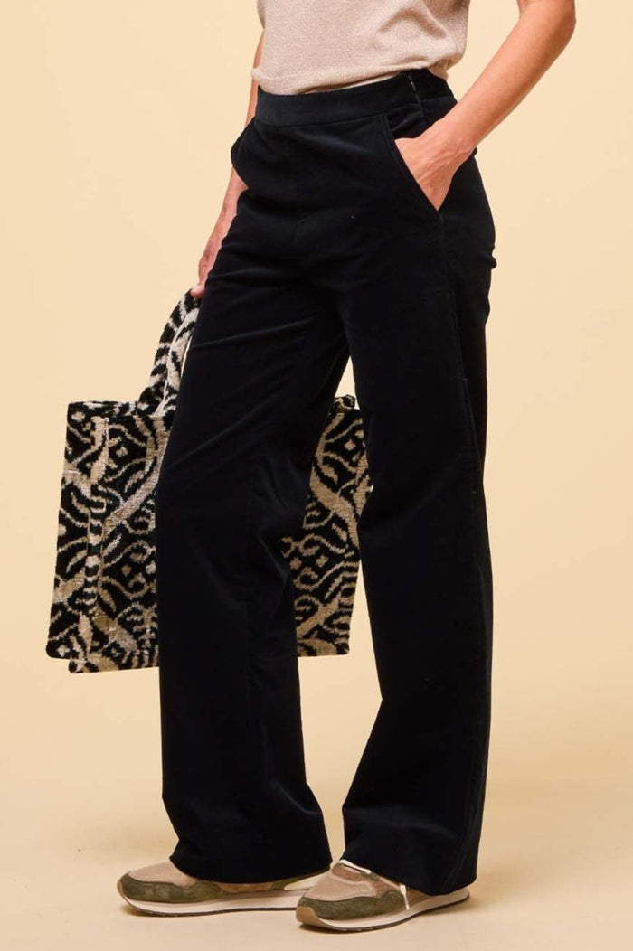 aspiga Juliette Cotton Stretch Velvet Trouser