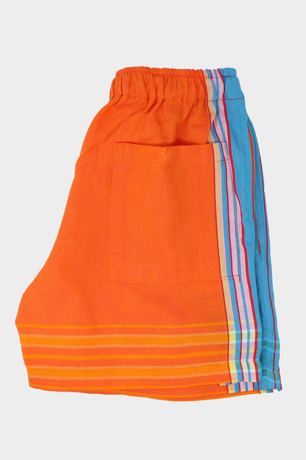 Kikoy-Short-Shorts-Orange-Blue