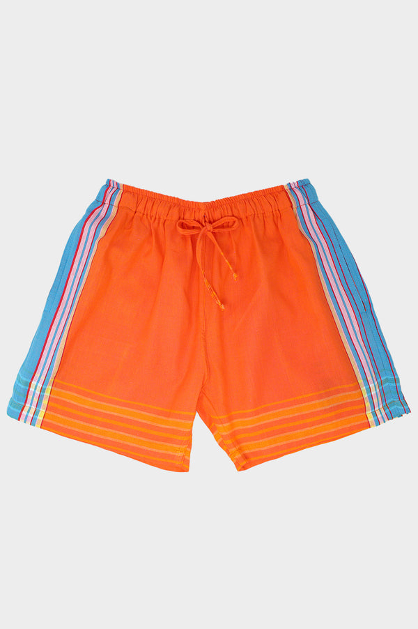 Kikoy-Short-Shorts-Orange-Blue