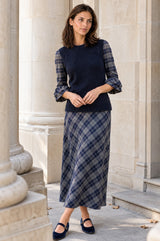 Elizabeth Check Dress | Blue/Grey