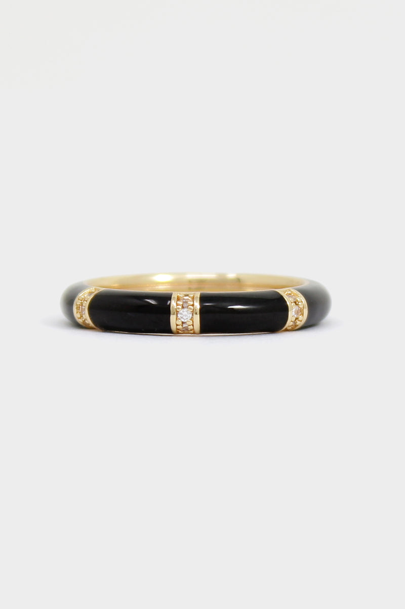 Lamill Stacking Ring | Black/Gold