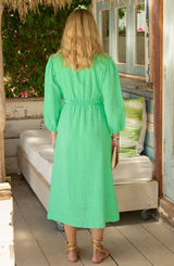 Jamila Linen Dress | Green