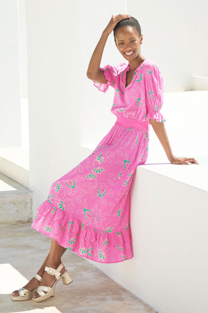 Melanie EcoVero™ Dress | Waterlily Pink