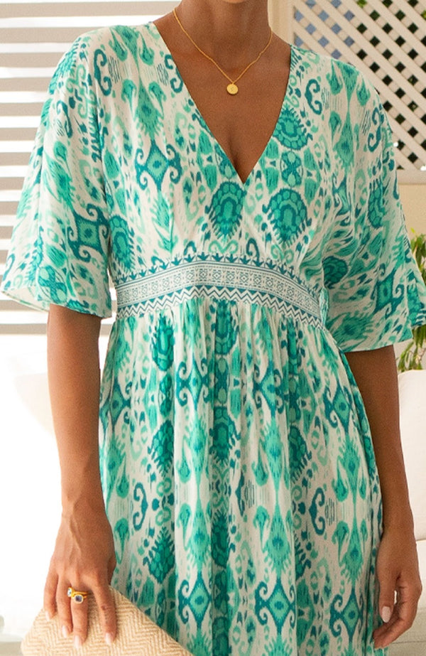 Lena EcoVero™ Dress | Sea Green