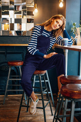 Stretch Corduroy Dungarees | Atlantic Blue