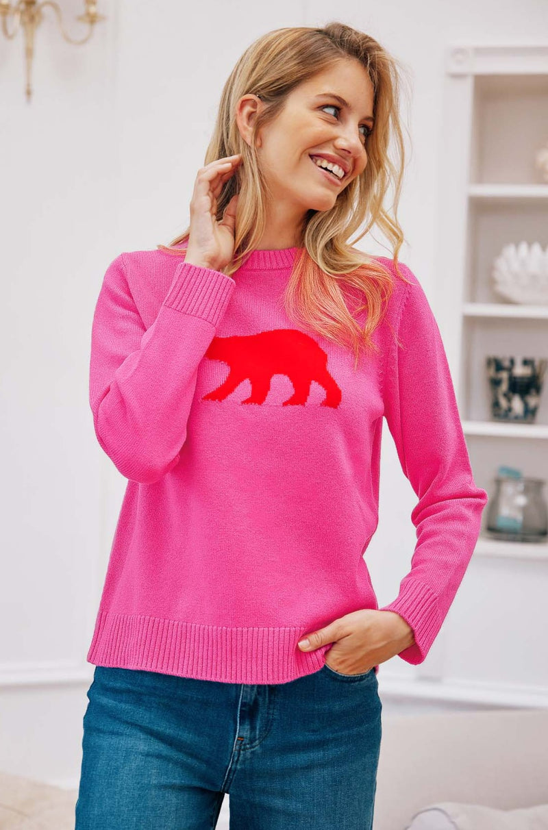 Polar Bear Jumper | Pink/Red