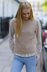 Alpaca Blend Knitted Short Tank | Taupe