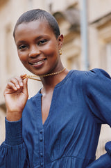 Chunky T-Bar Necklace | Gold
