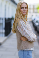 Alpaca Blend Knitted Short Tank | Taupe
