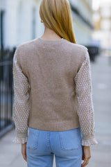 Alpaca Blend Knitted Short Tank | Taupe