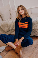 Cali Jumper | Navy/Orange