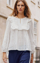 Rochelle Broderie Blouse | Off-White