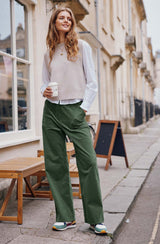 Utility Stretch Corduroy Trousers | Khaki