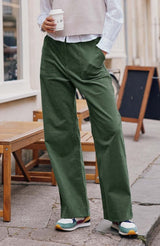 Utility Stretch Corduroy Trousers | Khaki