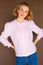 Holly Pin Tuck Organic Cotton Cheesecloth Long Sleeve Blouse | Blush Pink