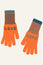 QUINTON CHADWICK Love Hope Fingerless Gloves | Orange/Blue